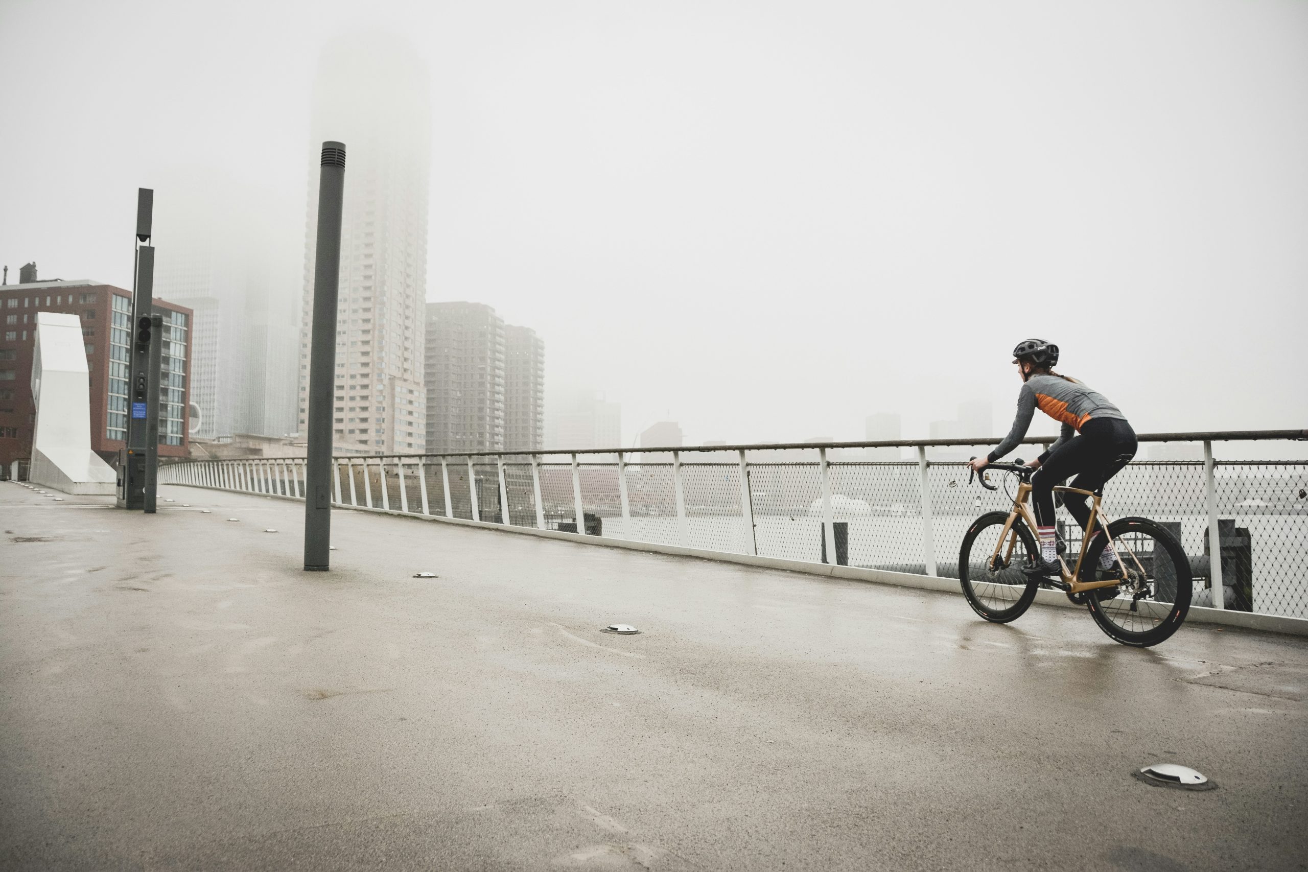 cyclist in rain gear